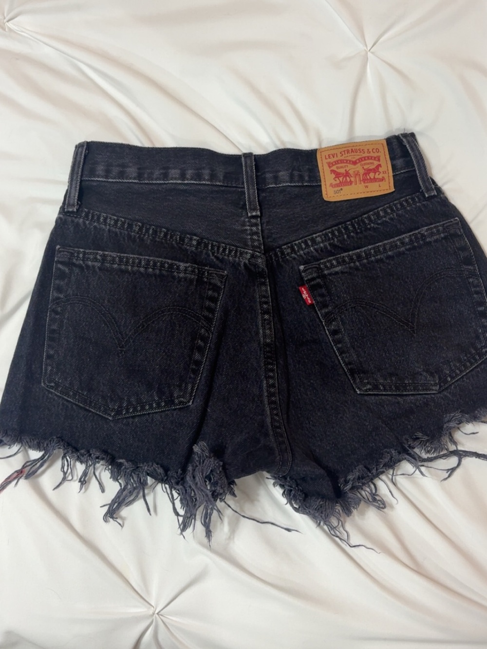Black Levi 501 Denim Shorts